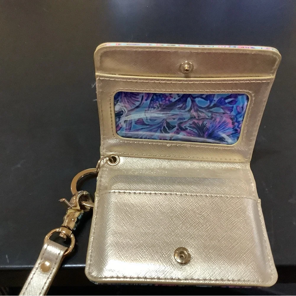 Lilly Pulitzer Colorful Shell-Print Wristlet Card Case - Blue & Pink